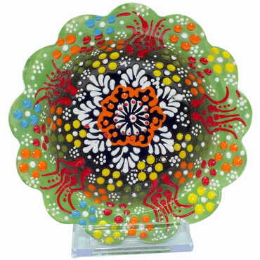 Turkish Ceramic Relief Daisy Bowl 13 cm - 12