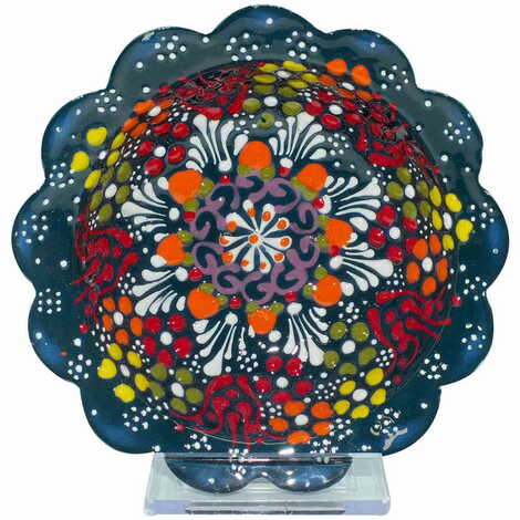 Turkish Ceramic Relief Daisy Bowl 13 cm - 13