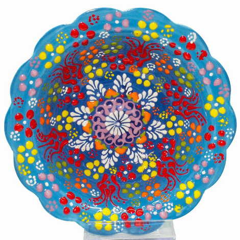 Turkish Ceramic Relief Daisy Bowl 16 cm - 3