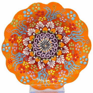 Turkish Ceramic Relief Daisy Bowl 16 cm - 5