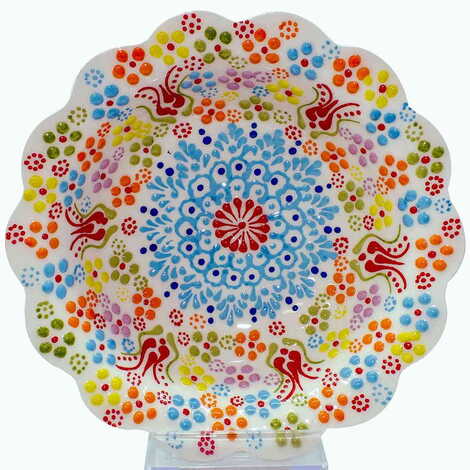 Turkish Ceramic Relief Daisy Bowl 16 cm - 13