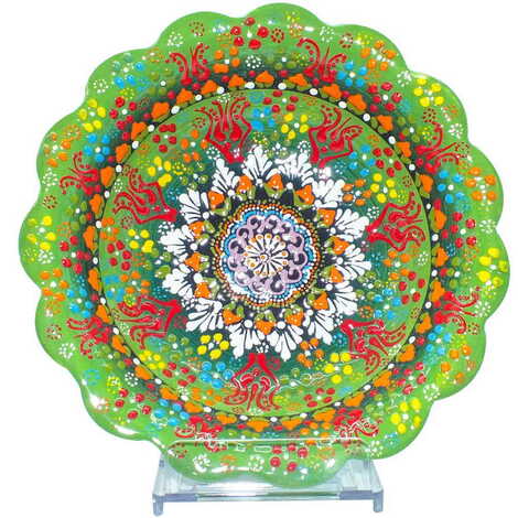 Turkish Ceramic Relief Daisy Bowl 20 cm - 12