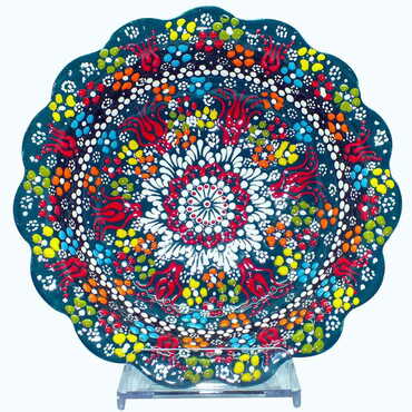 Turkish Ceramic Relief Daisy Bowl 20 cm - 13