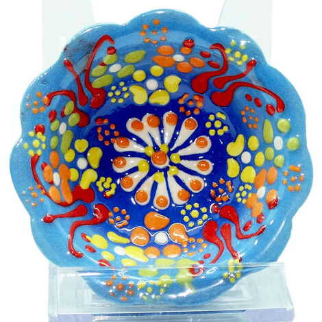 Turkish Ceramic Relief Daisy Bowl 8 cm - 5