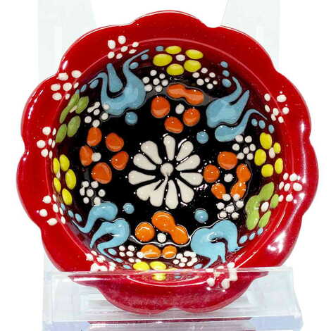 Turkish Ceramic Relief Daisy Bowl 8 cm - 6