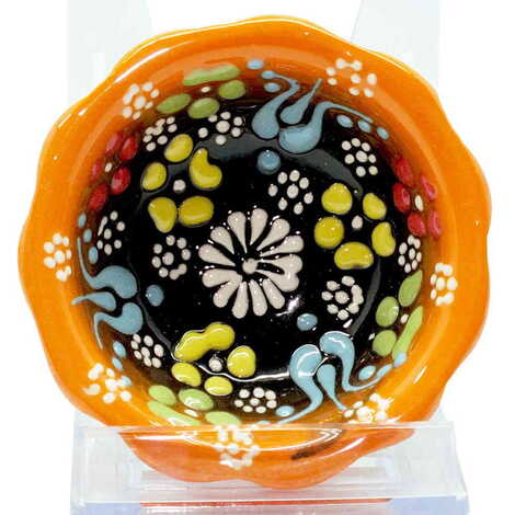 Turkish Ceramic Relief Daisy Bowl 8 cm - 7