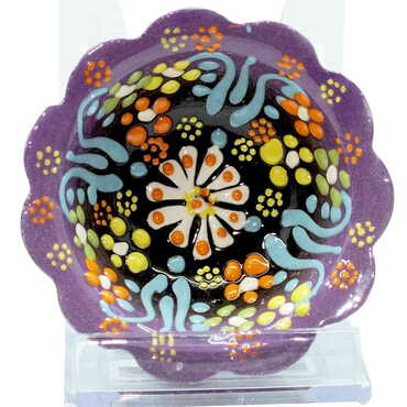 Turkish Ceramic Relief Daisy Bowl 8 cm - 8