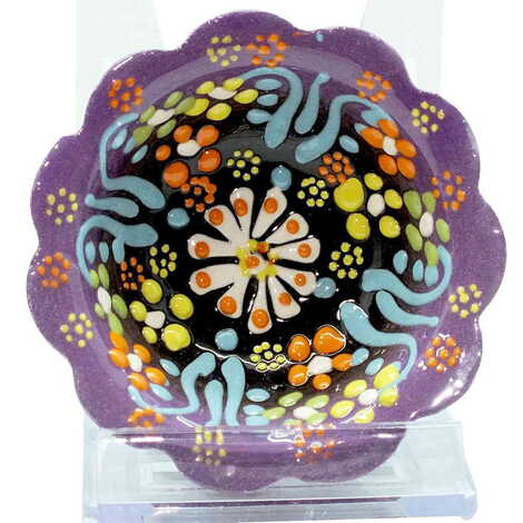 Turkish Ceramic Relief Daisy Bowl 8 cm - 8