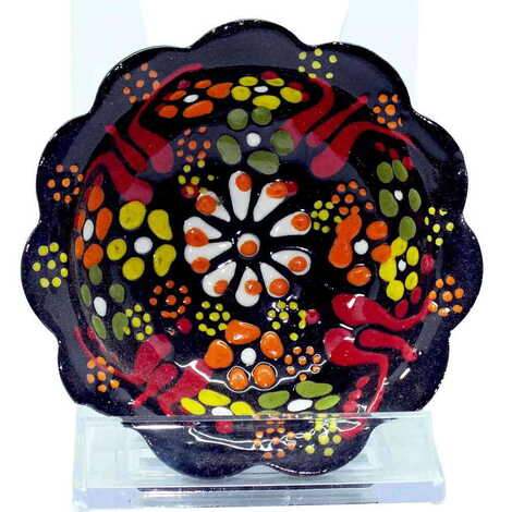 Turkish Ceramic Relief Daisy Bowl 8 cm - 9