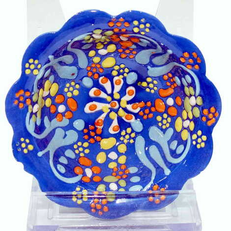 Turkish Ceramic Relief Daisy Bowl 8 cm - 10