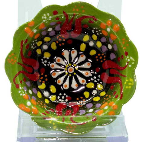 Turkish Ceramic Relief Daisy Bowl 8 cm - 11