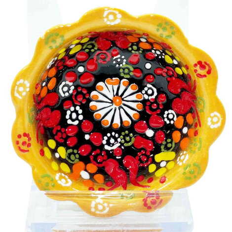 Turkish Ceramic Relief Daisy Bowl 8 cm - 13