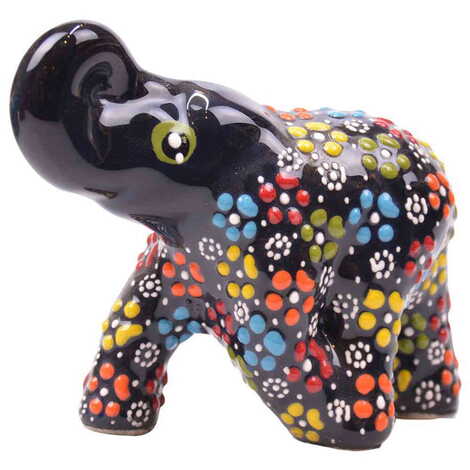 Turkish Ceramic Relief Elephant Figurine Medium Size - 7