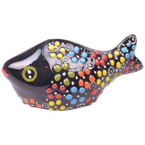 Turkish Ceramic Relief Fish Figurine Small Size - 6