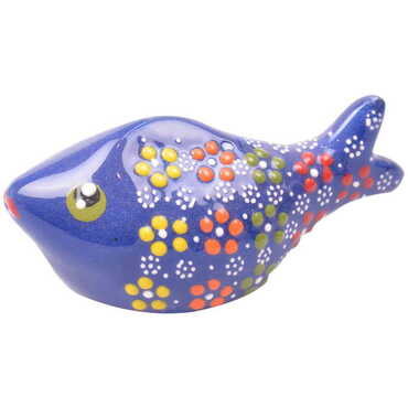 Turkish Ceramic Relief Fish Figurine Small Size - 7