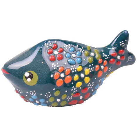 Turkish Ceramic Relief Fish Figurine Small Size - 9