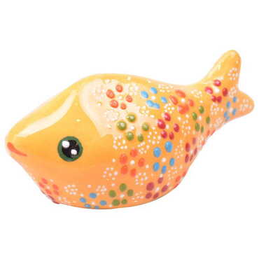 Turkish Ceramic Relief Fish Figurine Small Size - 10