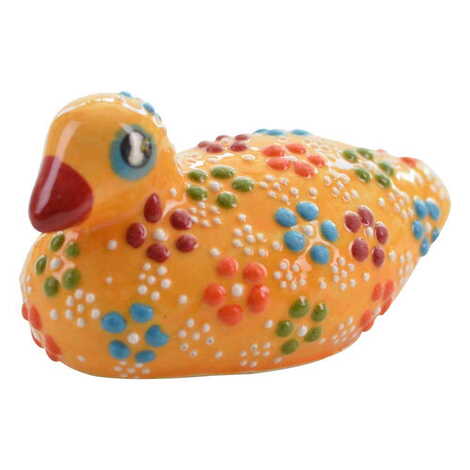 Turkish Ceramic Relief Handpainted Bird Figurine Small Size - 4