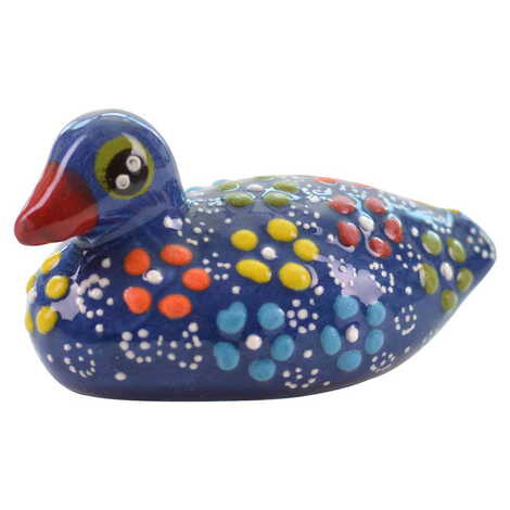 Turkish Ceramic Relief Handpainted Bird Figurine Small Size - 5