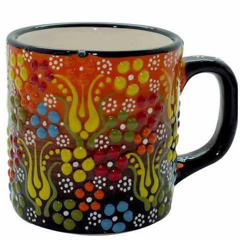 Turkish Ceramic Relief Mug - 5