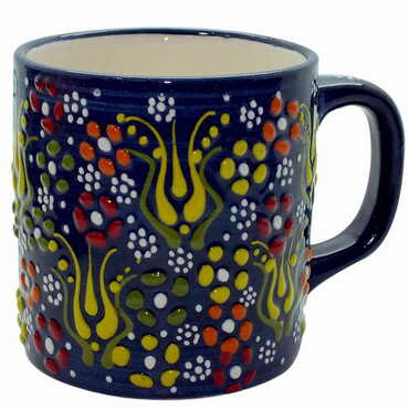 Turkish Ceramic Relief Mug - 8