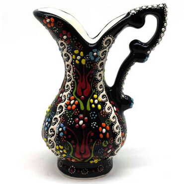 Turkish Ceramic Relief Pitcher 20 cm - 4