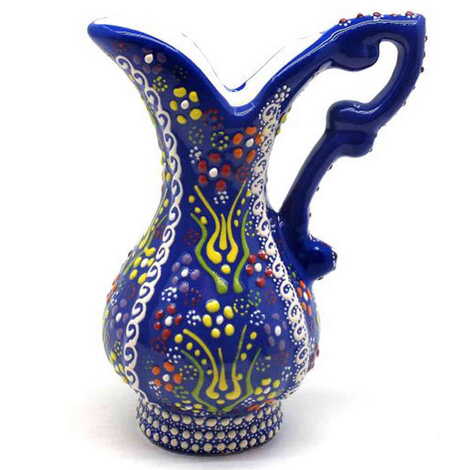 Turkish Ceramic Relief Pitcher 20 cm - 5