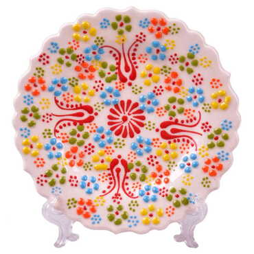 Turkish Ceramic Relief Plate 12 Cm - 8