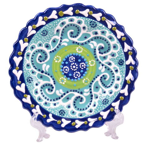 Turkish Ceramic Relief Plate 12 Cm - 11