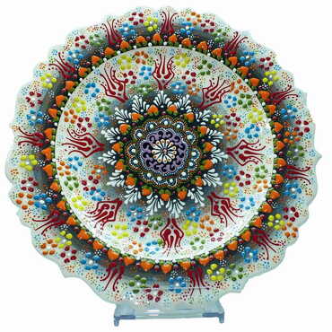 Turkish Ceramic Relief Plate 30 Cm - 6