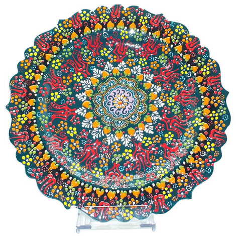 Turkish Ceramic Relief Plate 30 Cm - 9