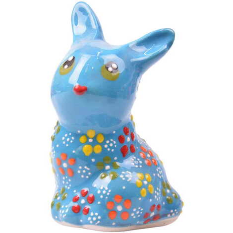 Turkish Ceramic Relief Rabbit Figurine Big Size - 3