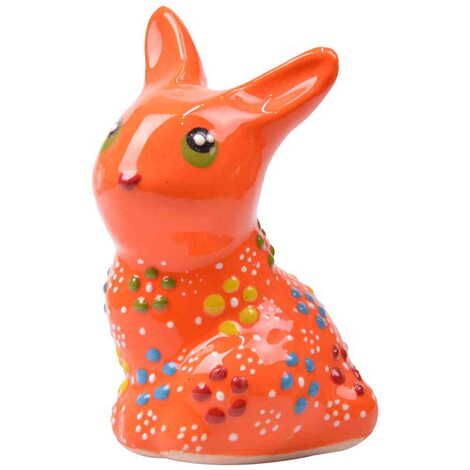 Turkish Ceramic Relief Rabbit Figurine Big Size - 5