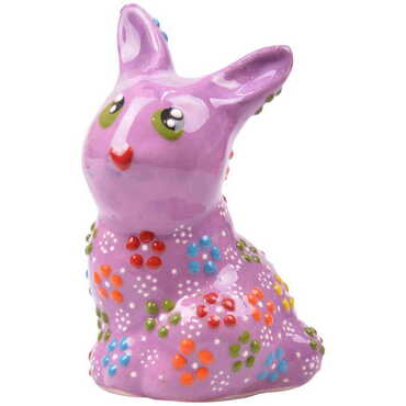 Turkish Ceramic Relief Rabbit Figurine Big Size - 6