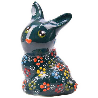 Turkish Ceramic Relief Rabbit Figurine Big Size - 9