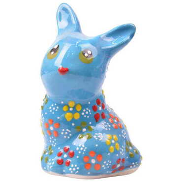 Turkish Ceramic Relief Rabbit Figurine Big Size - Myros