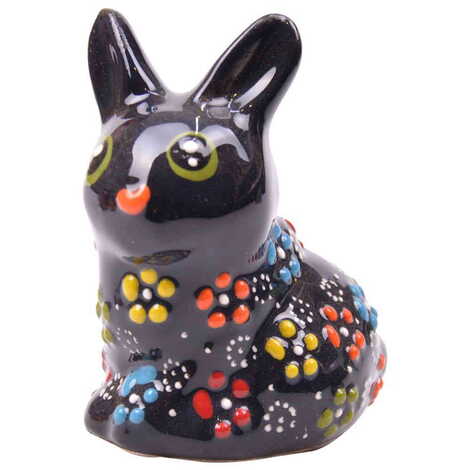 Turkish Ceramic Relief Rabbit Figurine Medium Size - 7