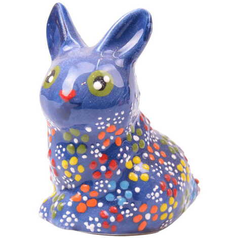 Turkish Ceramic Relief Rabbit Figurine Medium Size - 8