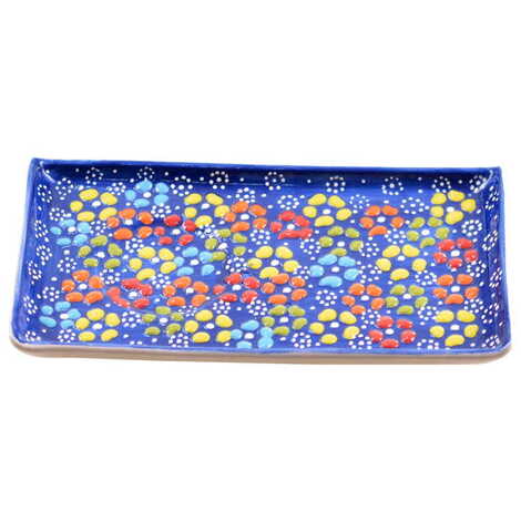 Turkish Ceramic Relief Rectangular Serving Tray - 8