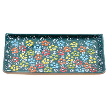 Turkish Ceramic Relief Rectangular Serving Tray - 9