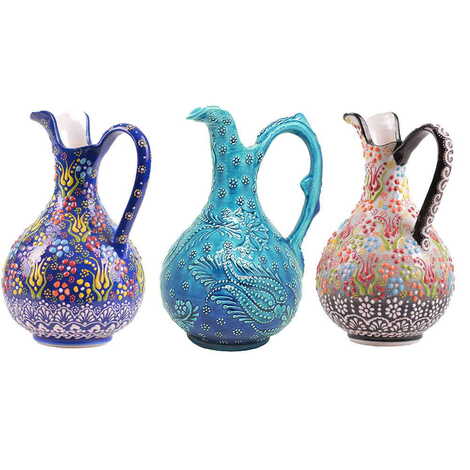 Turkish Ceramic Relief Snapdragon Vase 20cm - 3