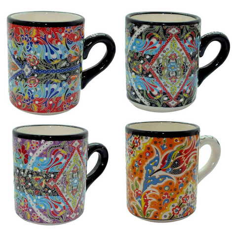 Turkish Ceramic Relief Special Relief Mug - 2