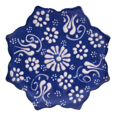 Turkish Ceramic Relief Stary Coaster 110 mm - 12