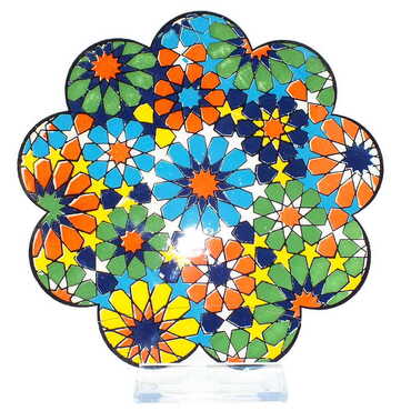 Turkish Ceramic Serigraphy Daisy Trivet 182 mm - Myros