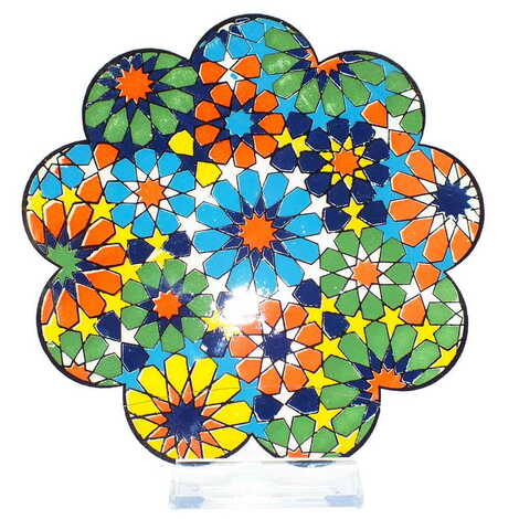 Turkish Ceramic Serigraphy Daisy Trivet 182 mm - 1