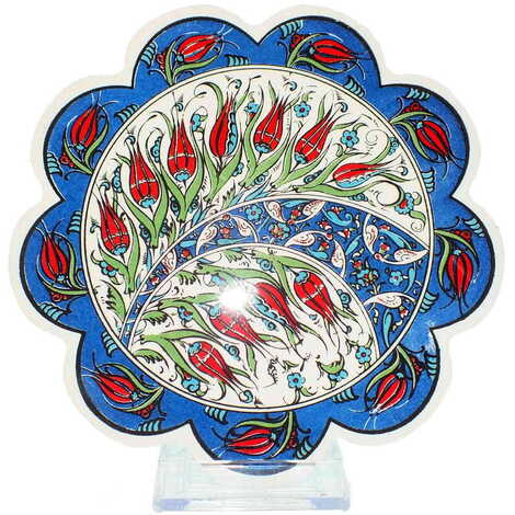 Turkish Ceramic Serigraphy Daisy Trivet 182 mm - 3