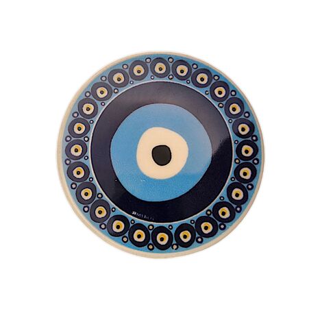 Turkish Ceramic Serigraphy Round Coaster 95 mm - 7