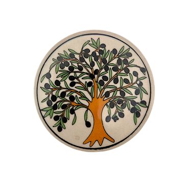 Turkish Ceramic Serigraphy Round Coaster 95 mm - 8