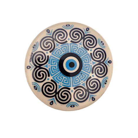 Turkish Ceramic Serigraphy Round Coaster 95 mm - 9