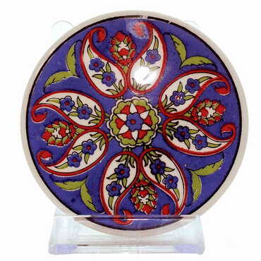 Turkish Ceramic Serigraphy Round Coaster 95 mm - 4